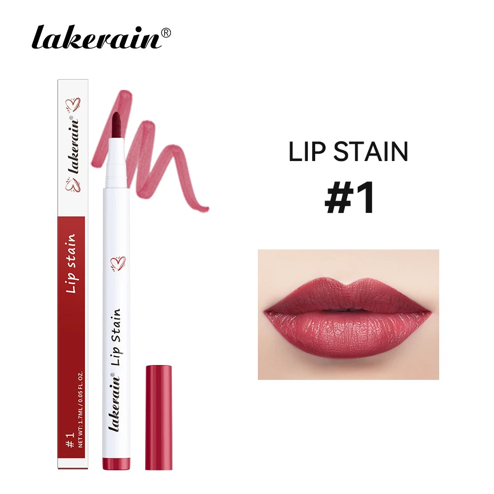 6Colors Lip Stain Pencil Liquid Lip Liner Waterproof Plumping Lip Tint