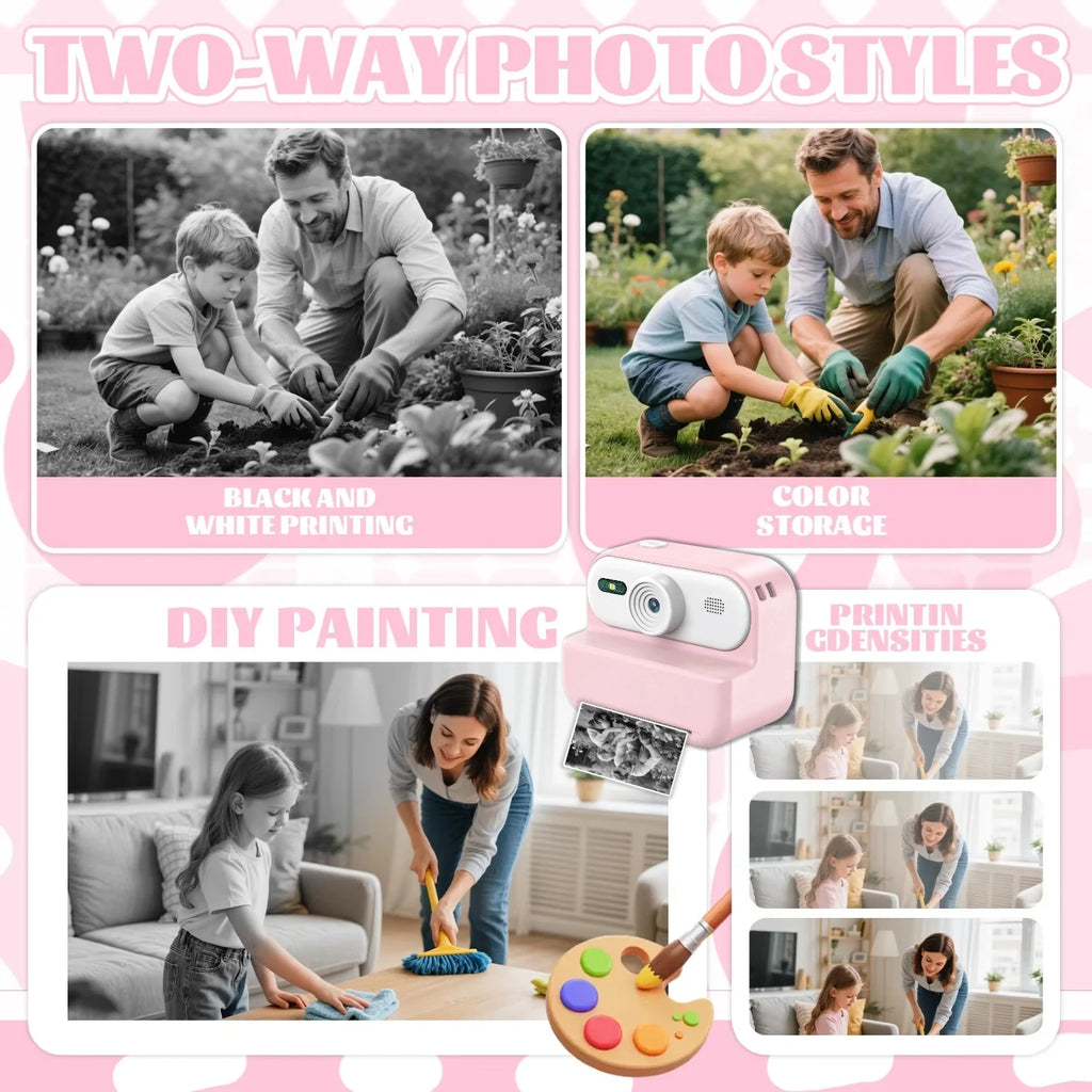 Instant Print Camera Mini Portable Thermal Printer Photography