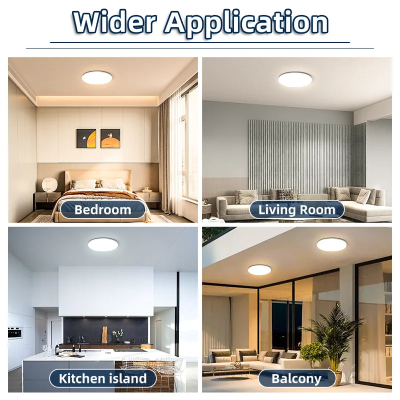 CHUANGYANG Hight Brightness Round Led Ceiling Lamp AC85-265V Home Lighting Fixture Cold White Surface Led Ceiling Light Modern