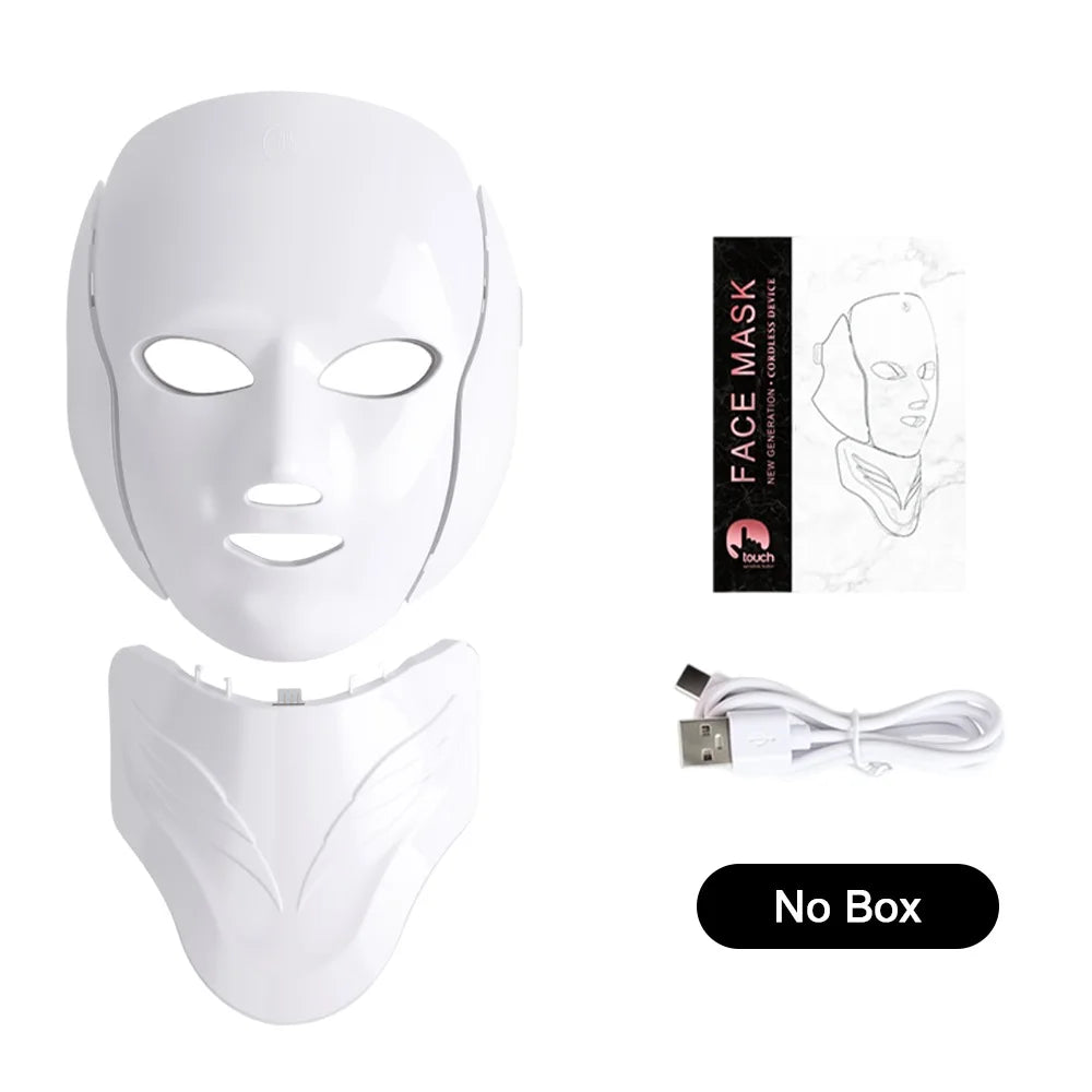 7 Colors Photon Face Neck Beauty Mask Wireless Facial LED