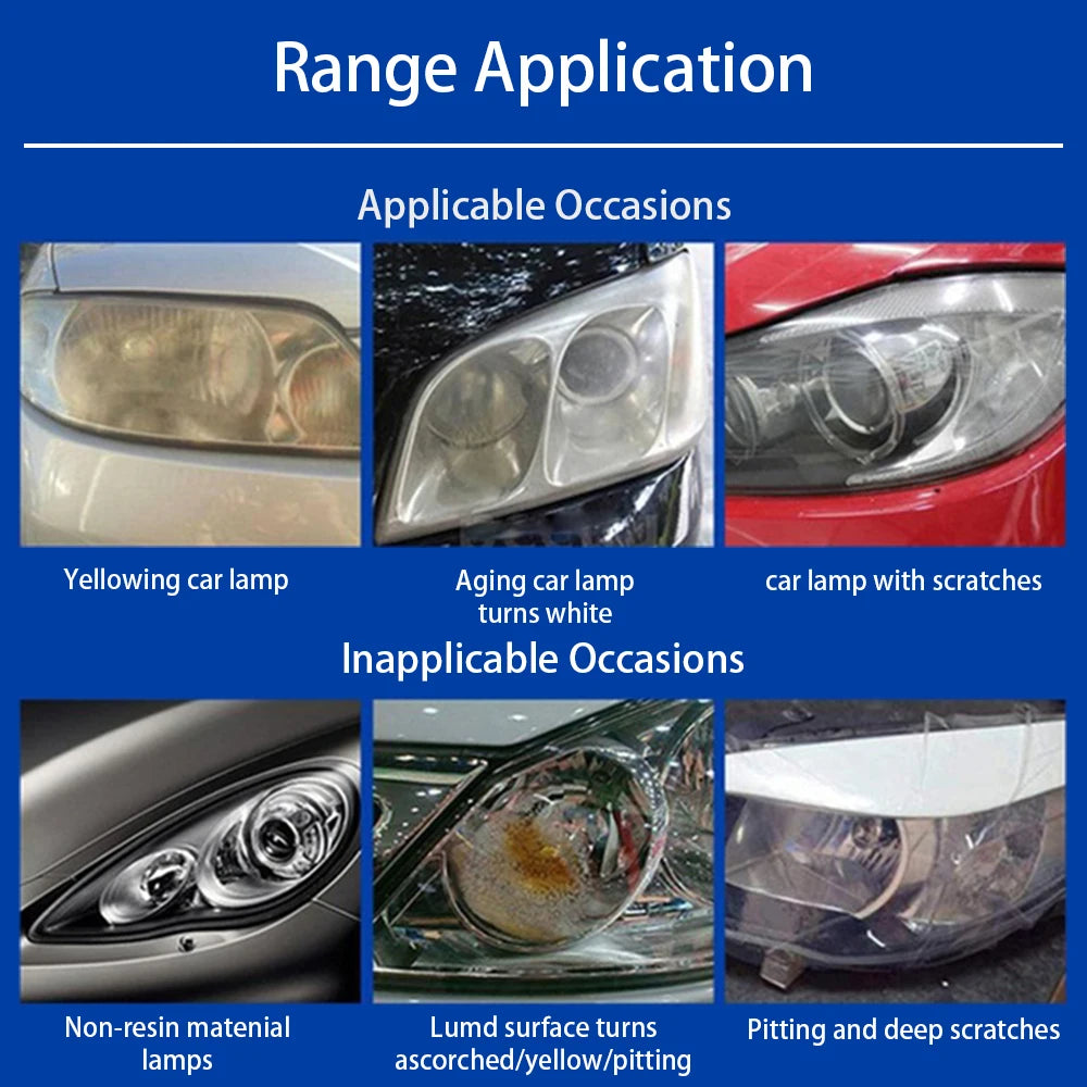 Car Headlight Restoration Kit Car Accessories Headlight Repair Polish