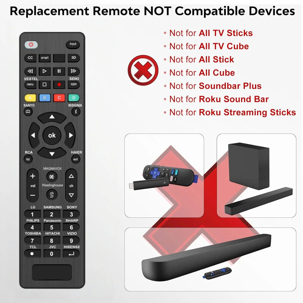 Universal G006 TV Remote Replacement Control Compatible with LG And Multiple Brands