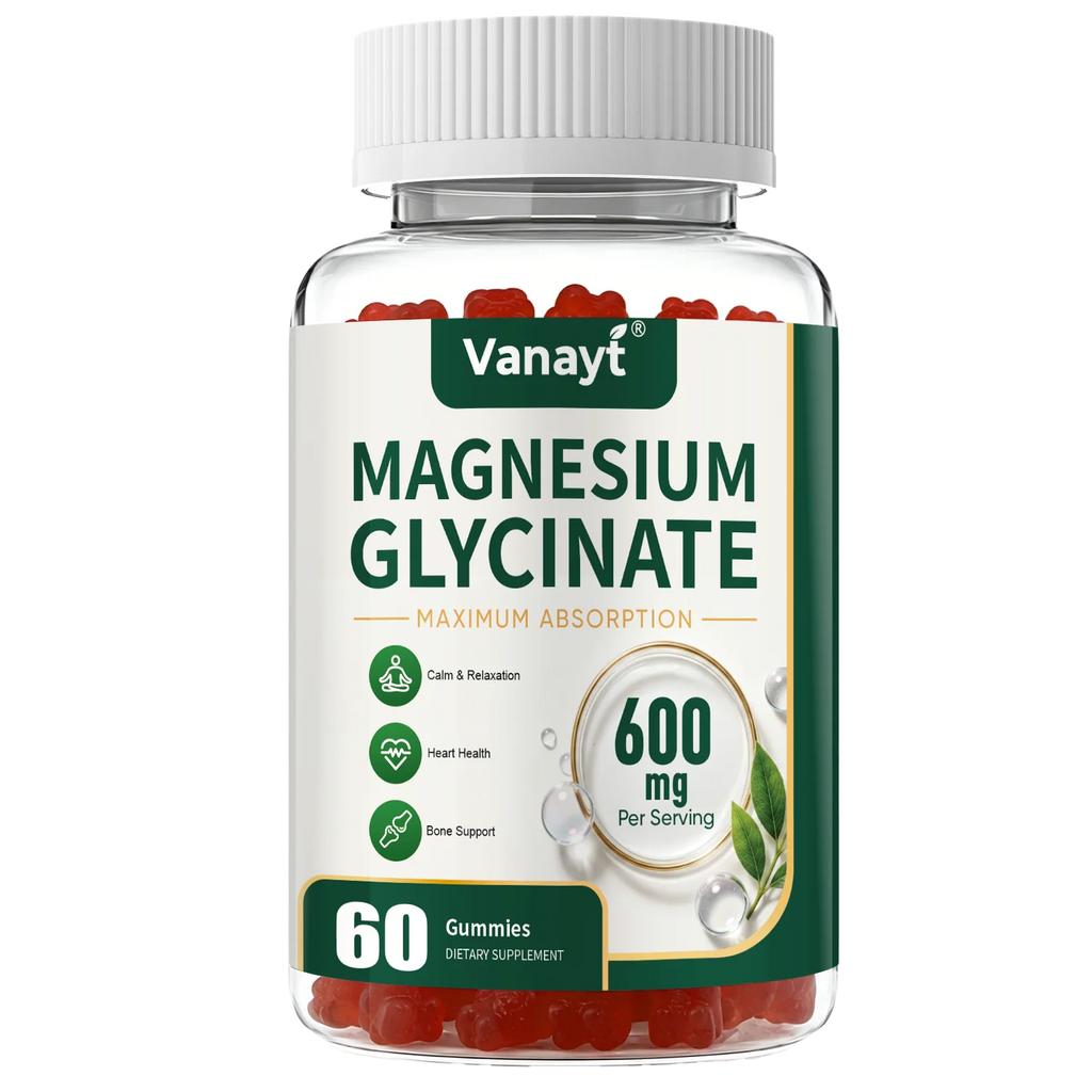 Magnesium Glycinate 600mg Per Serving With Black Pepper Vitamin D3 B6 Supports Normal Muscle