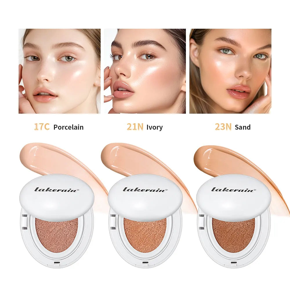 Korean Air Cushion Foundation Lightweight Natural Moisturizing Buildable Coverage Long-lasting Waterproof Women's Base Makeup
