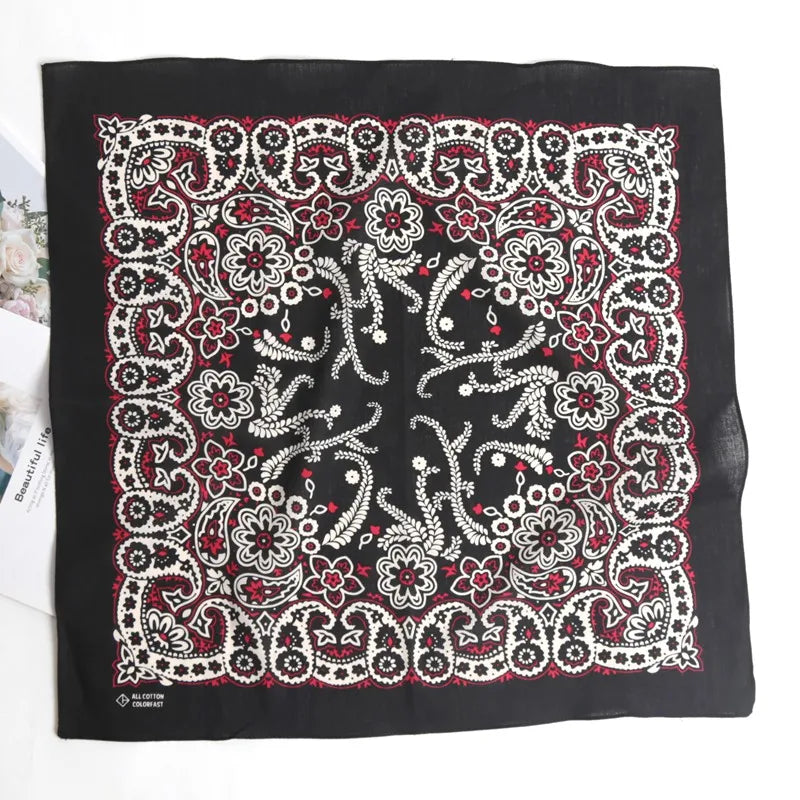 Unisex Hip Hop Women Men Bandana Scarf Punk Square Bandanas Headwear Fashion