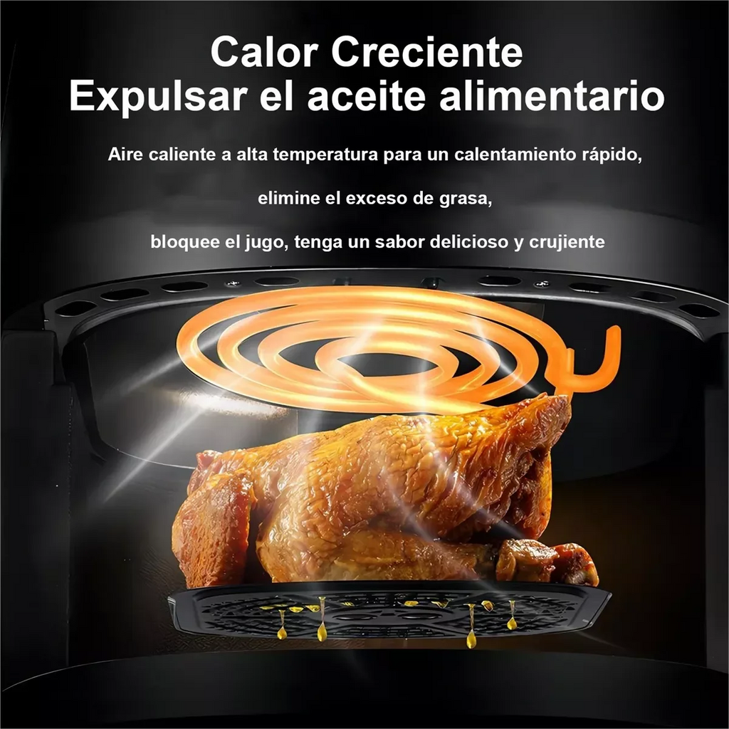 1400W Air Fryer Without Oil House 5L Large Capacity Smart LED Touch Thermal AirFryer Cycle Oven Booker French Fries chickens