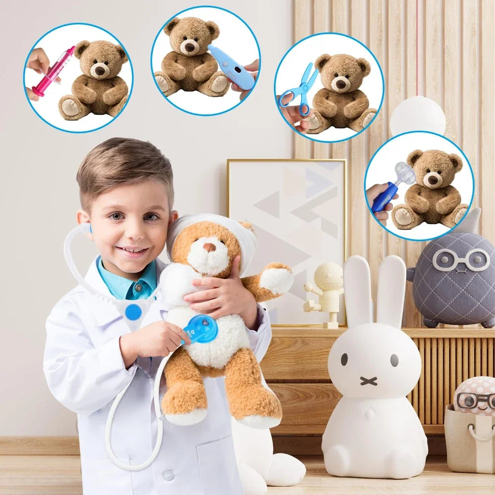 Doctor Nurse Role Play Set Medical Tools With Stethoscope Injectors In A Pretend Play Trolley Box Ideal Gift for Kids Boys Girls