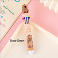 Kawaii Capybara Multicolor Pen 0.5mm Colorful Ink