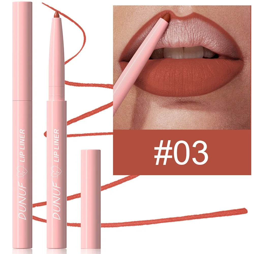 Multi Color Matte Lip Liner Crayon, Velvet Waterproof Lip Pencil