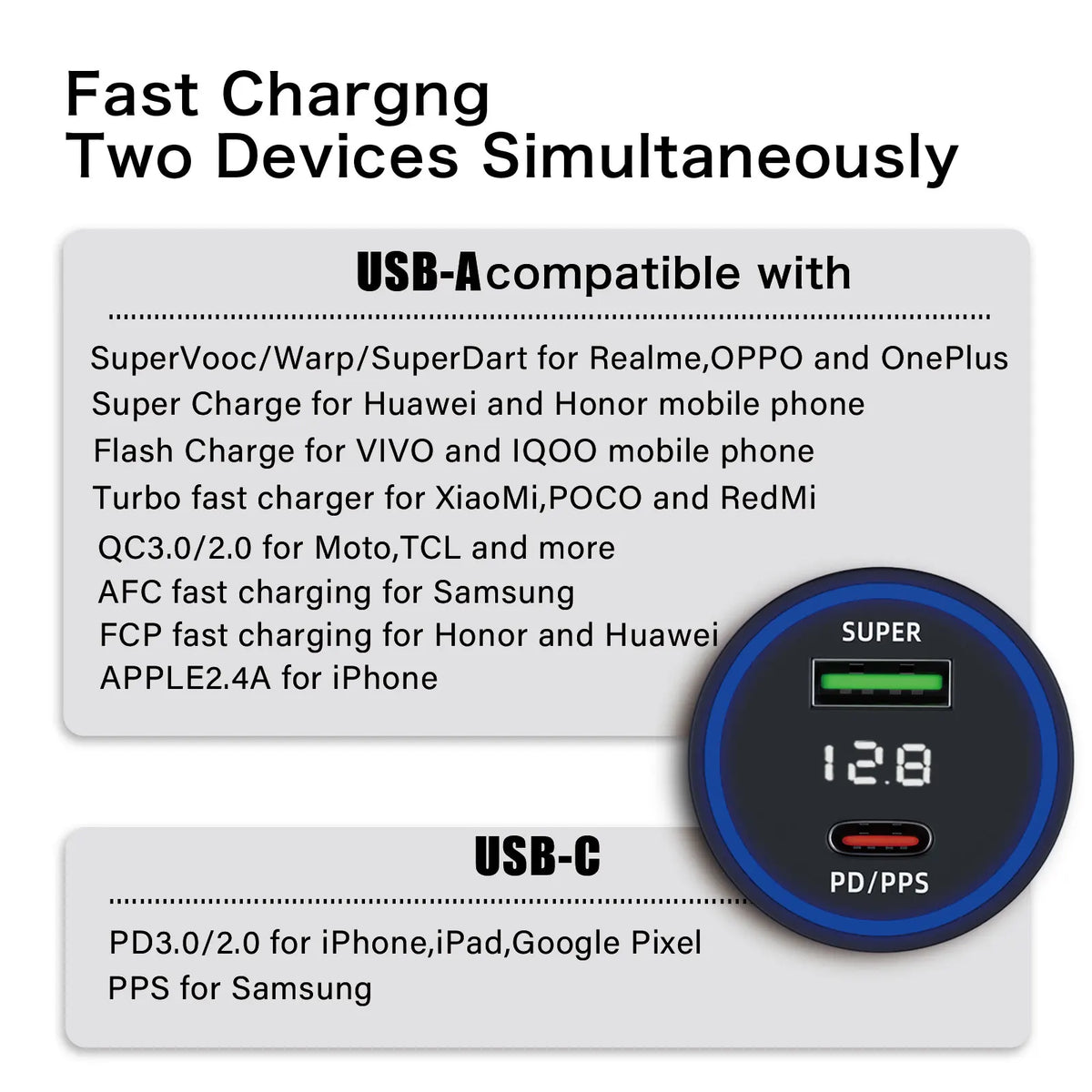 6A 66W car charger for Honor Magic