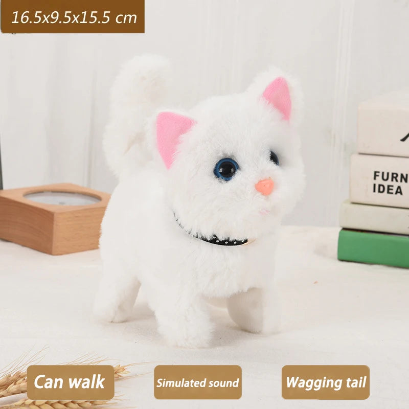 New Walking Kitty Plush Toy Electric Interactive