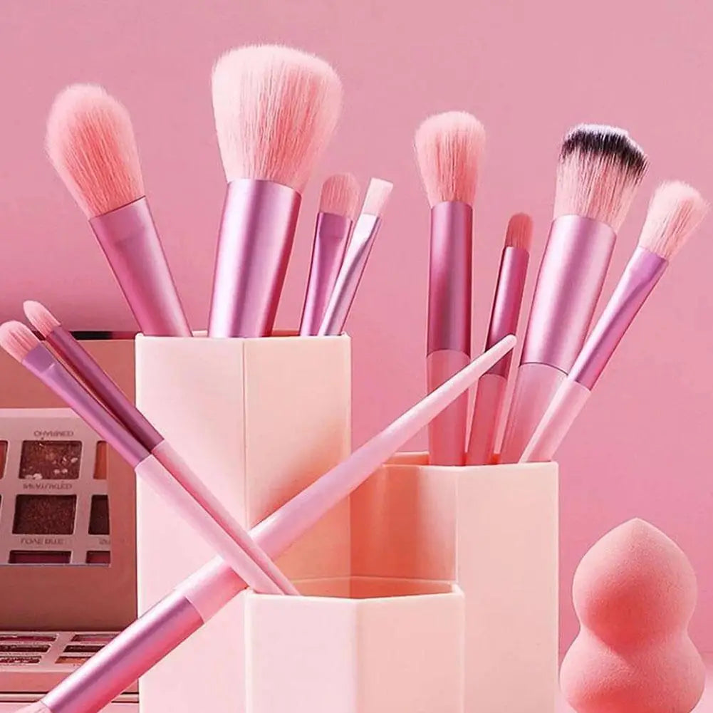 33Pcs Makeup Tools Kit Professional Soft Fluffy Makeup Brush Set Foundation Blush Eyebrow Shadow With Headband Wristband Pink