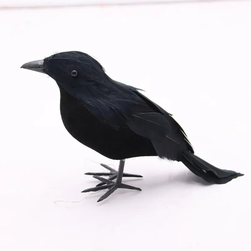 Black Crow Decoration Pest Repeller Realistic Halloween Prop