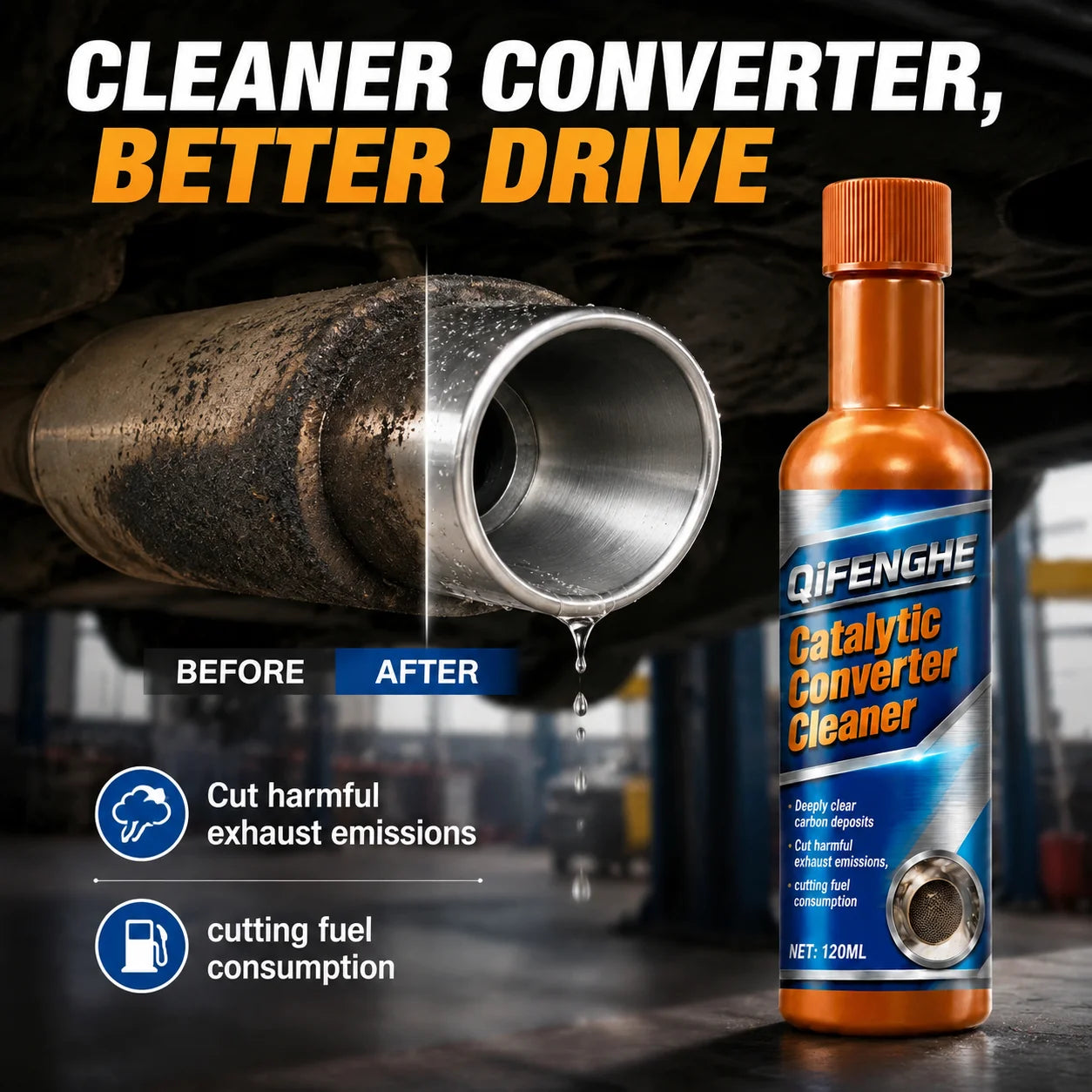 Catalytic Converter Cleaner Deeply Remove Carbon Deposits Reduce Exhaust Emissions Restore Engine Power Improve Fuel Efficiency