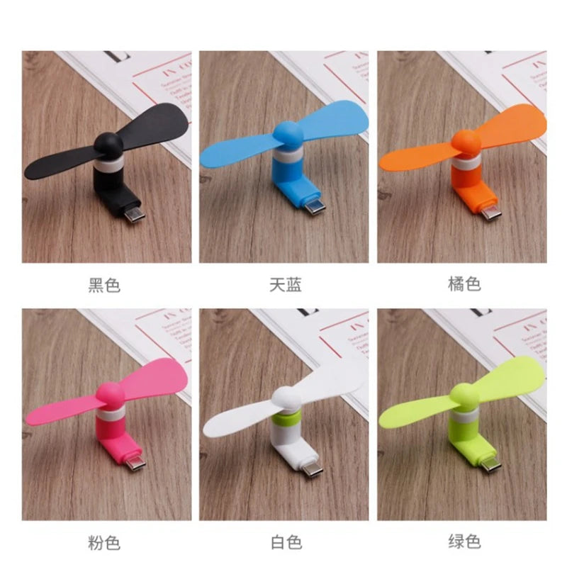 Creative Mini Portable Micro Fan Mobile Phone