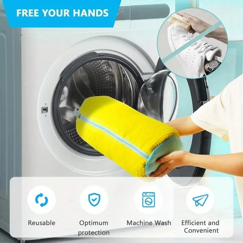 Durable Shoe Washing Machine Bag or brush for All Shoe Types,Ideal for Sneakers and Casual Shoes,Laundry Wash Bag
