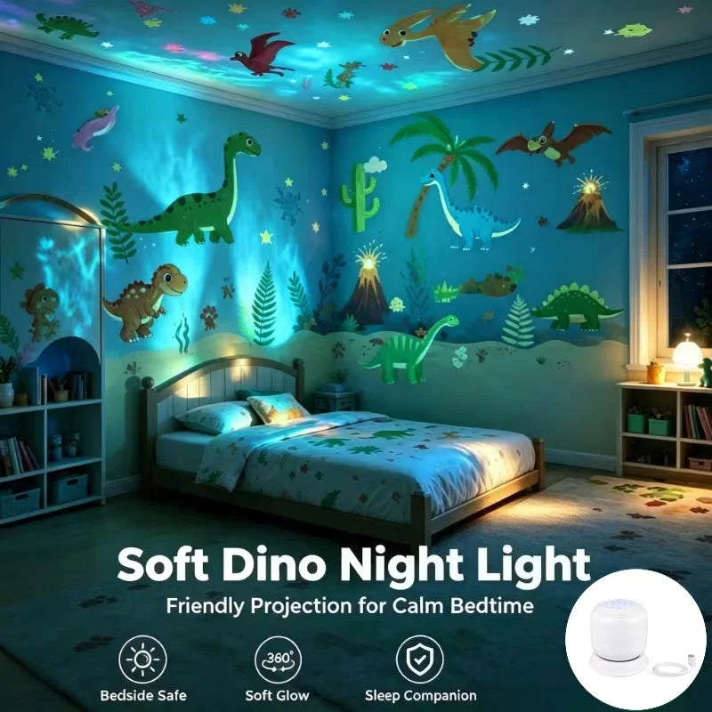 Mini 360° Rotating Night Light Projector – USB Jurassic Dinosaur