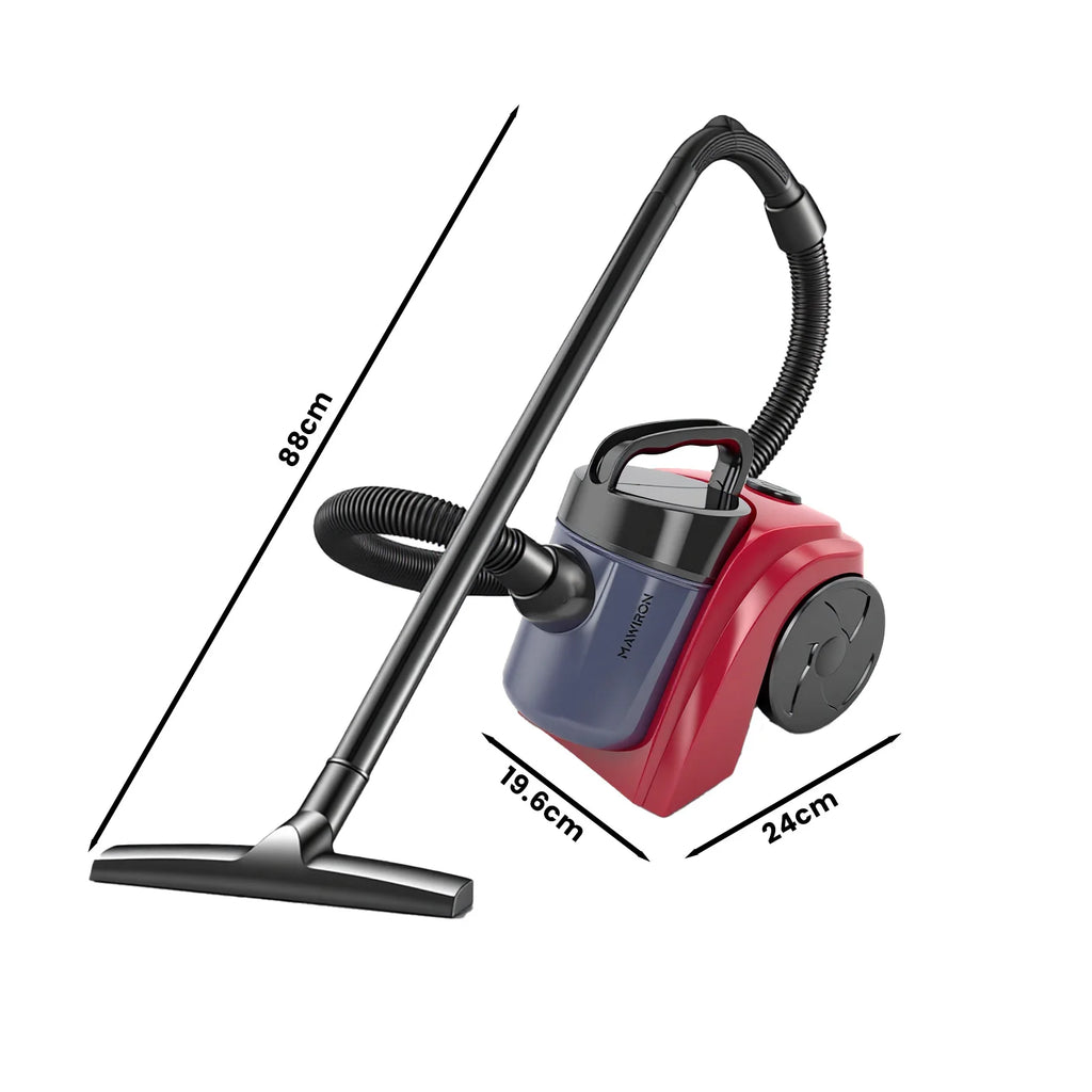 1000W Bagless Canister Vacuum Cleaner, 2L Dust Cup Multifunctional