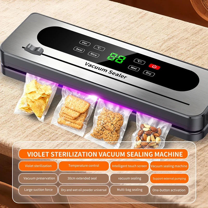 Rechargeable Wireless Vacuum Sealer, Dry/Wet Food Sealer
