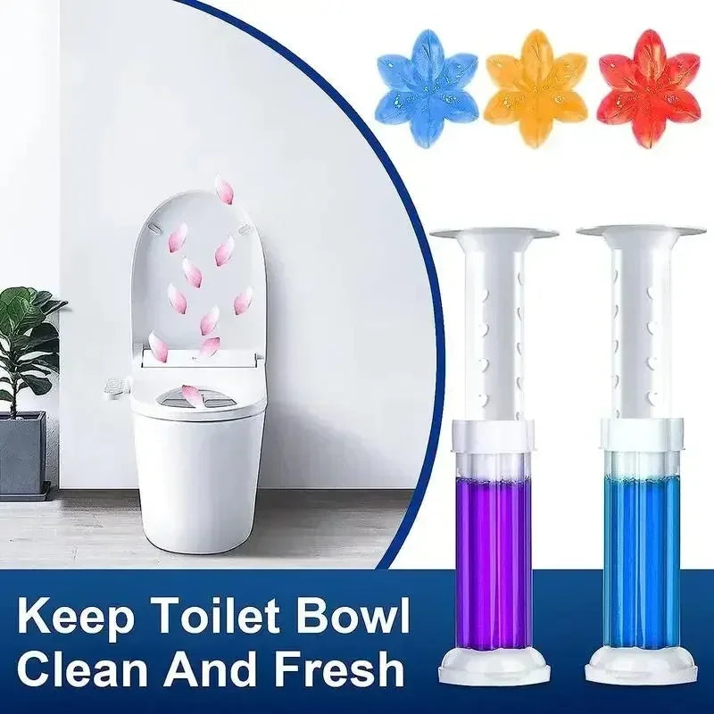 12 Pieces Toilet Flower Gel Cleaner Fragrant Deodorant Gel Efficient Odor Remover Fresh Bathroom Air Long Lasting Aroma Easy Use