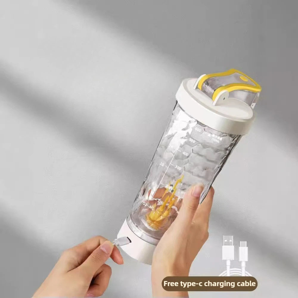 New 700ml Automatic Mixing Cup Electric Shaking Cup Fitness Coffee Protein Powder Soybean Milk Rechargeable Sports Water Bottle