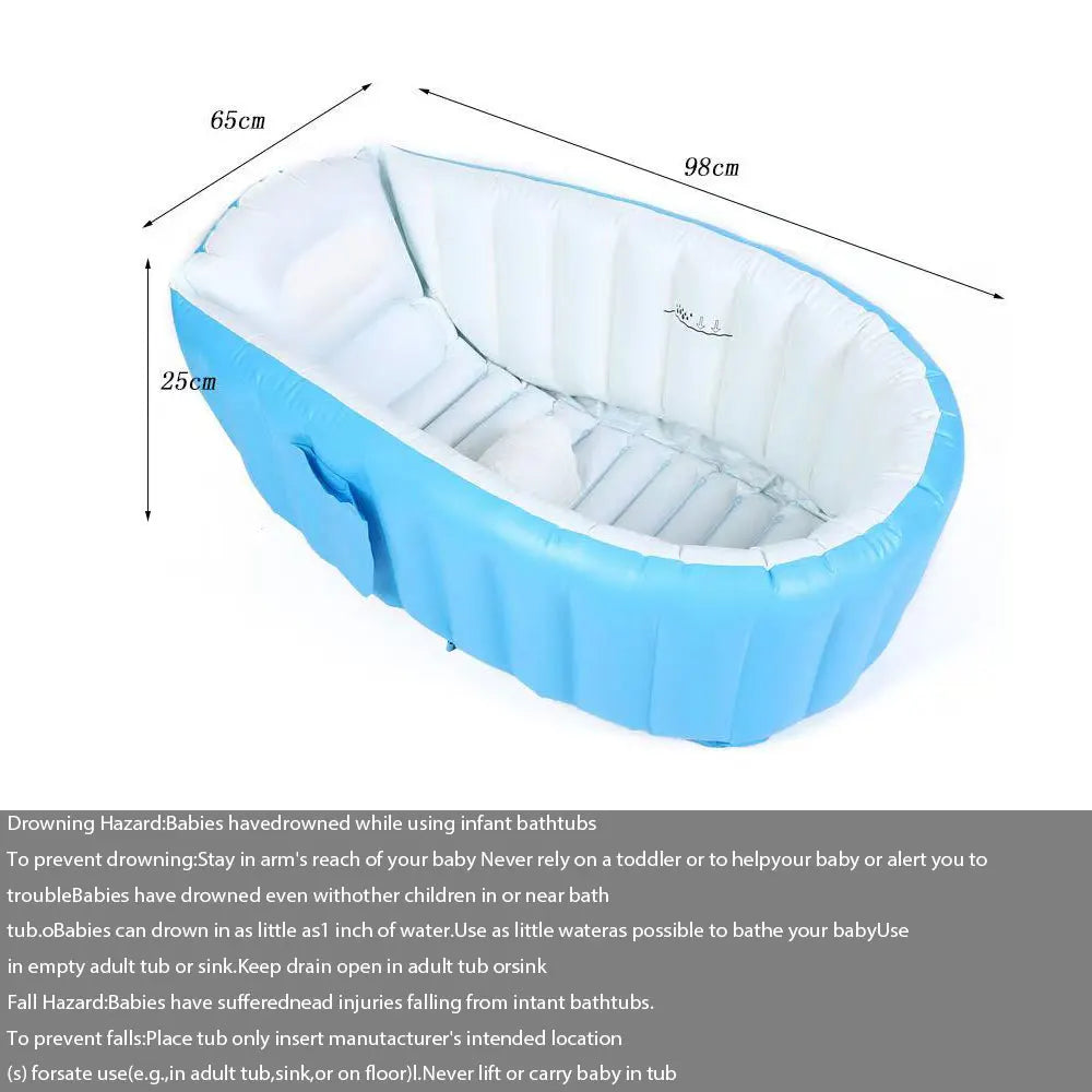 Inflatable Baby Bathtub with Air Pump Portable Foldable