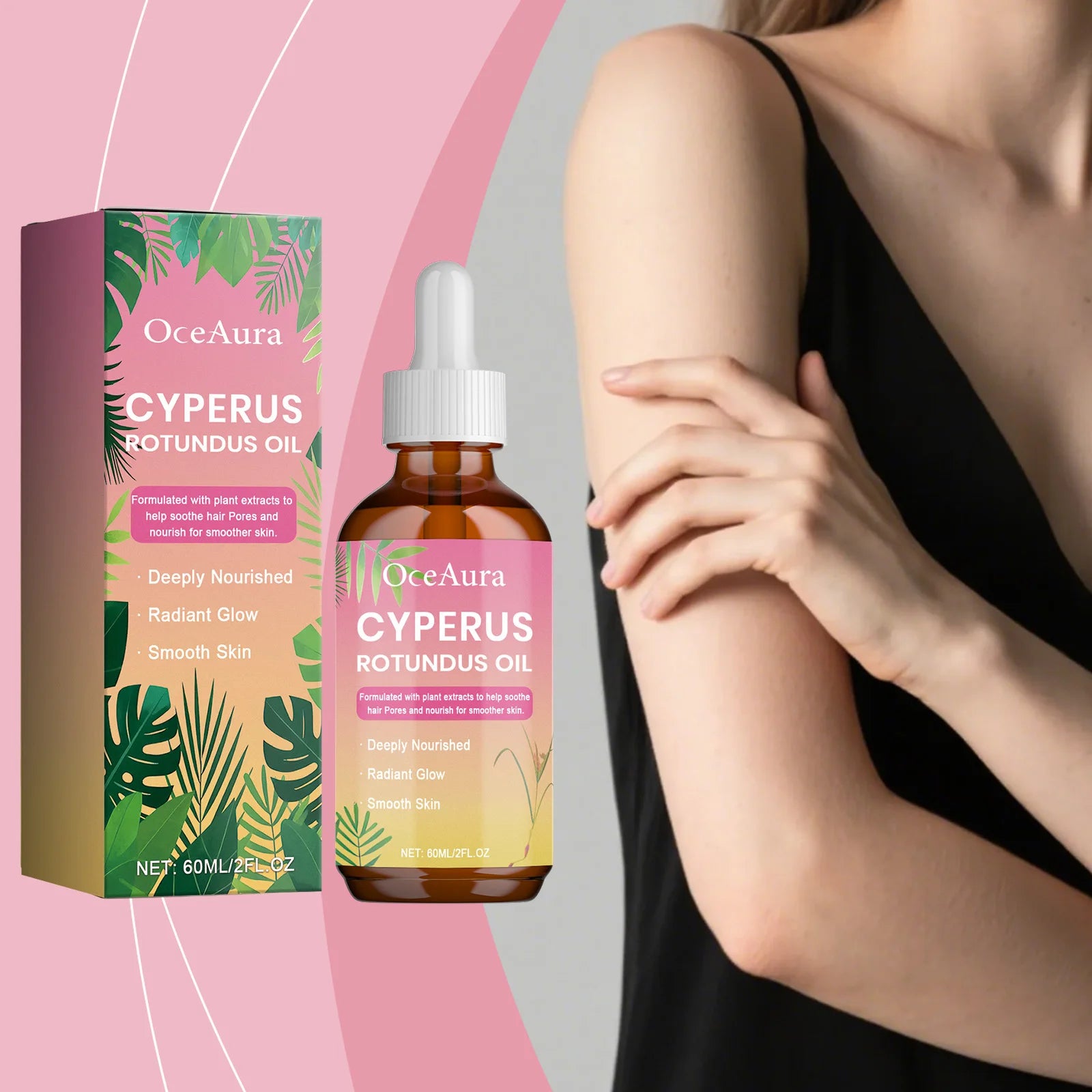 Inhibit Hair Growth Cyperus Rotundus Oil Hair Growth Reduction Inhibition Depilatory Hydrating Smooth Skin Aftershave Care Oil