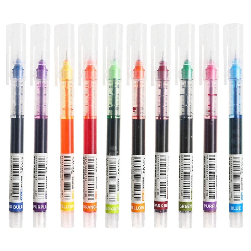 3-102Pcs/set High Quality Needle Type Gel Pens Straight