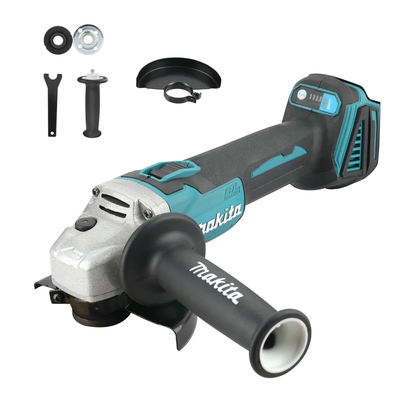 Makita DGA404 18VBrushless Angle Grinder: 125mm Wheel, 680W, 10000RPM for Metal Cutting, Grinding & Industrial Construction Jobs