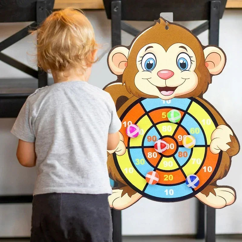 Educational Games Dart Board Stickey Ball Dart Kid Toy Child Montessori Games Indoor Sports for Children Montessori Toys Gift
