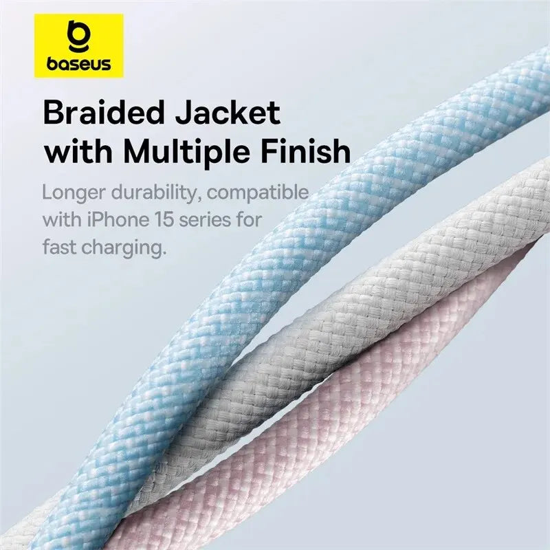 Baseus 100W Type C To USB C Cable For iPhone 18 17 16 Fast Charging
