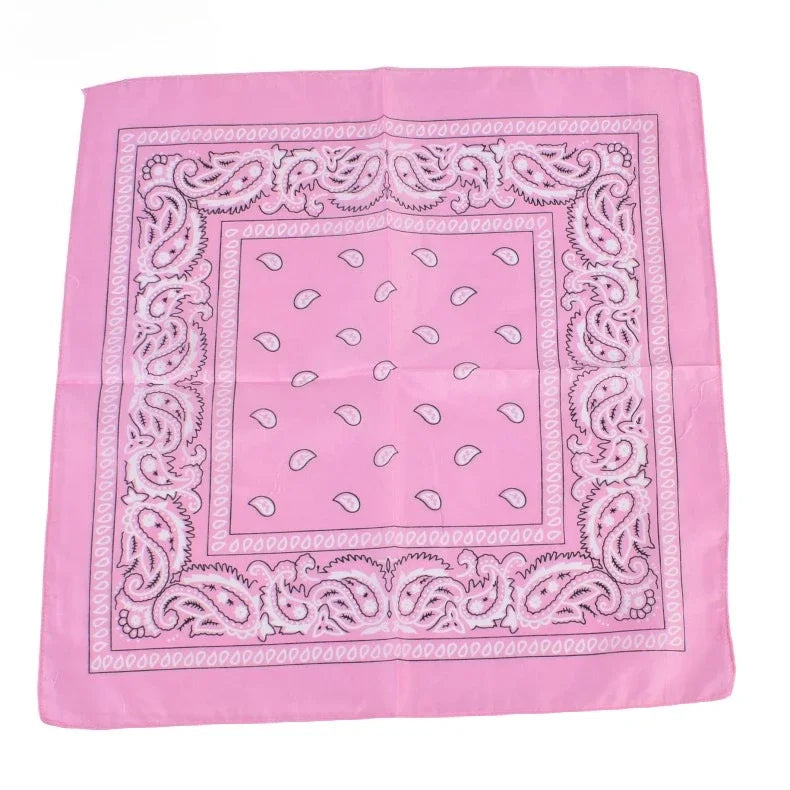 Fashion Hip Hop Wine Red Hair Scarf Unisex Retro Square Scarves Headwear Bandanna Hair Band Neck Wrist Wrap Band Accessories