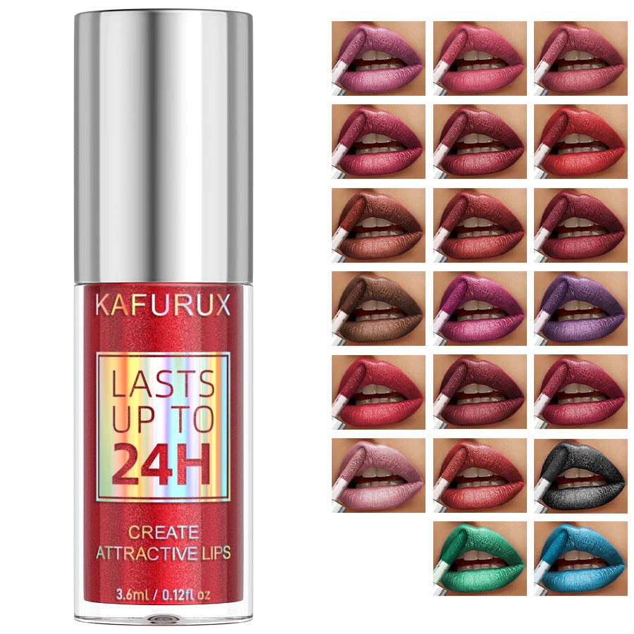 20-colors Glitter Lip Glaze Waterproof Diamond Shimmer Lip Gloss Sparkling