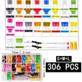 50-306 pcs car fuse combination kit, mini small medium, fuse blade type for marine, automotive,2A 3A 5A 10A 15A 20A 25A 30A 35A