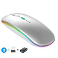 Rechargeable Wireless Mouse Bluetooth-compatible 2.4GHz