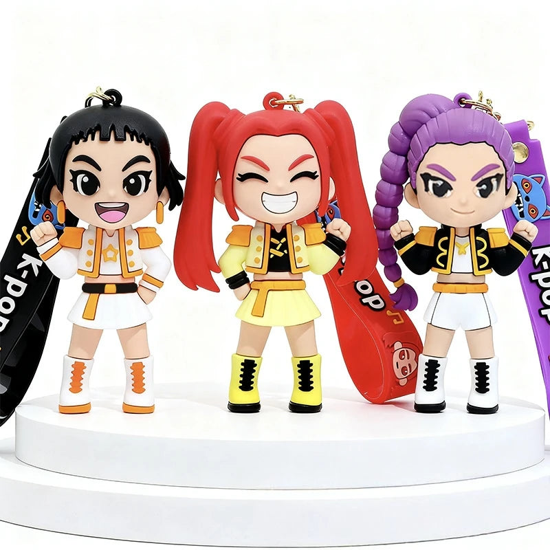 2026 K-pop Idol Group Keychain Rumi Mira Zoey Anime Figure Keyrings PVC
