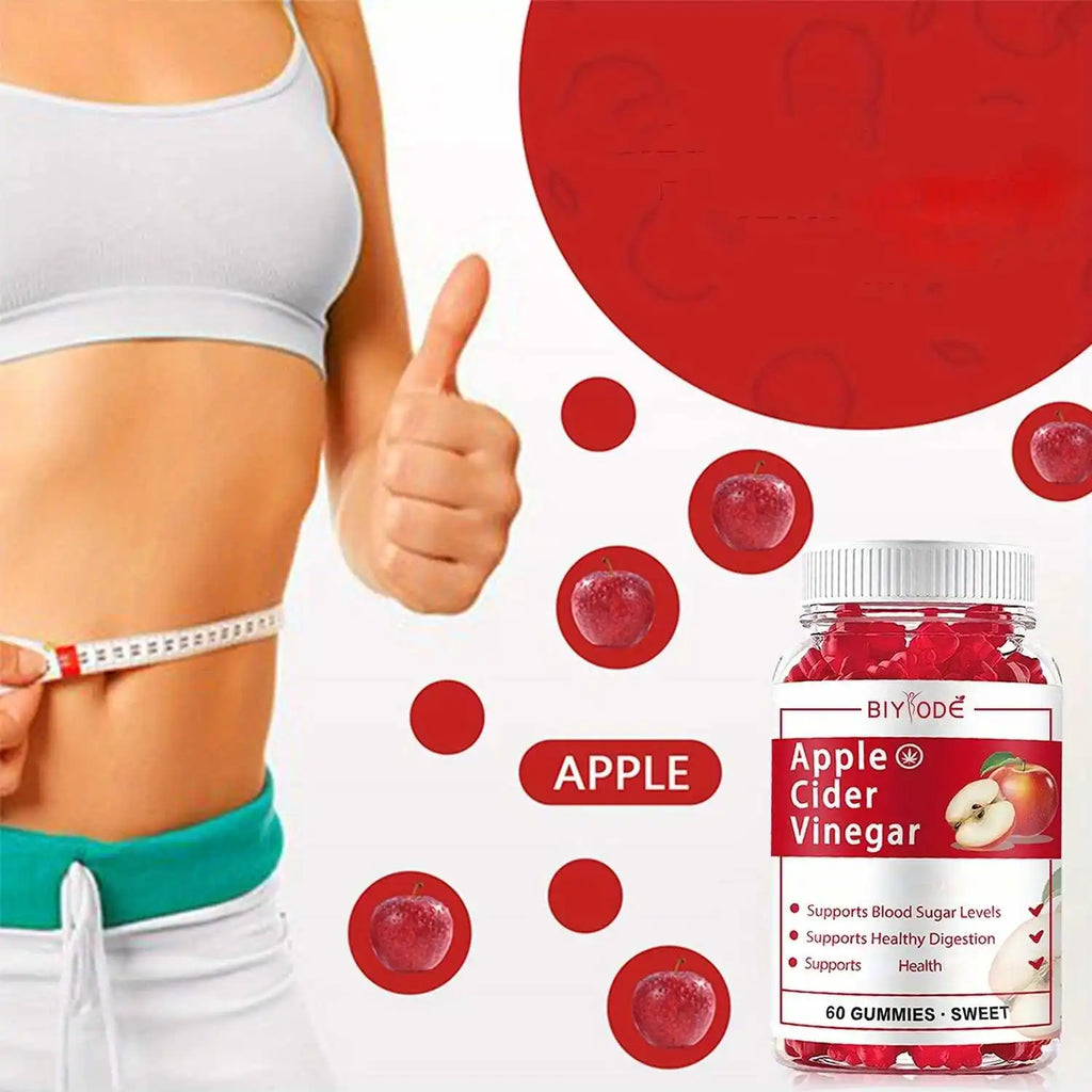 60 Count Apple Cider Vinegar Gummies Supplement Immune System