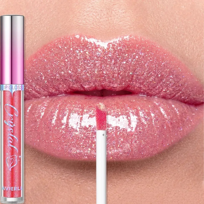 8 Colors Glitter Shimmer Lip Gloss Moisturizing Long Lasting Diamond