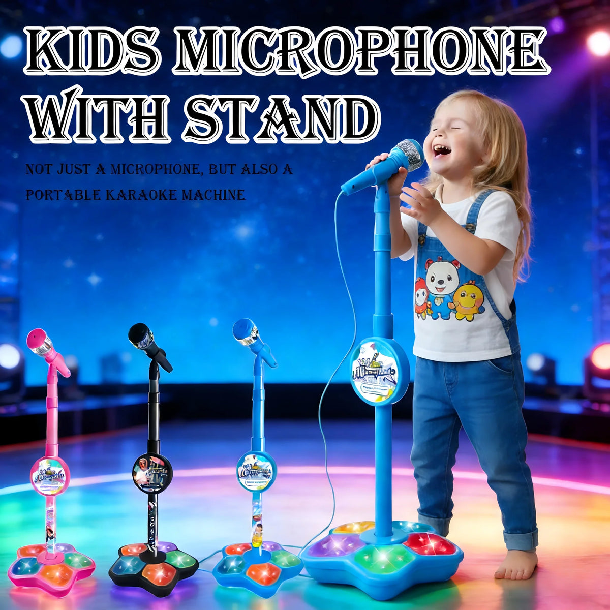 Kids Karaoke Microphone with Stand Educational