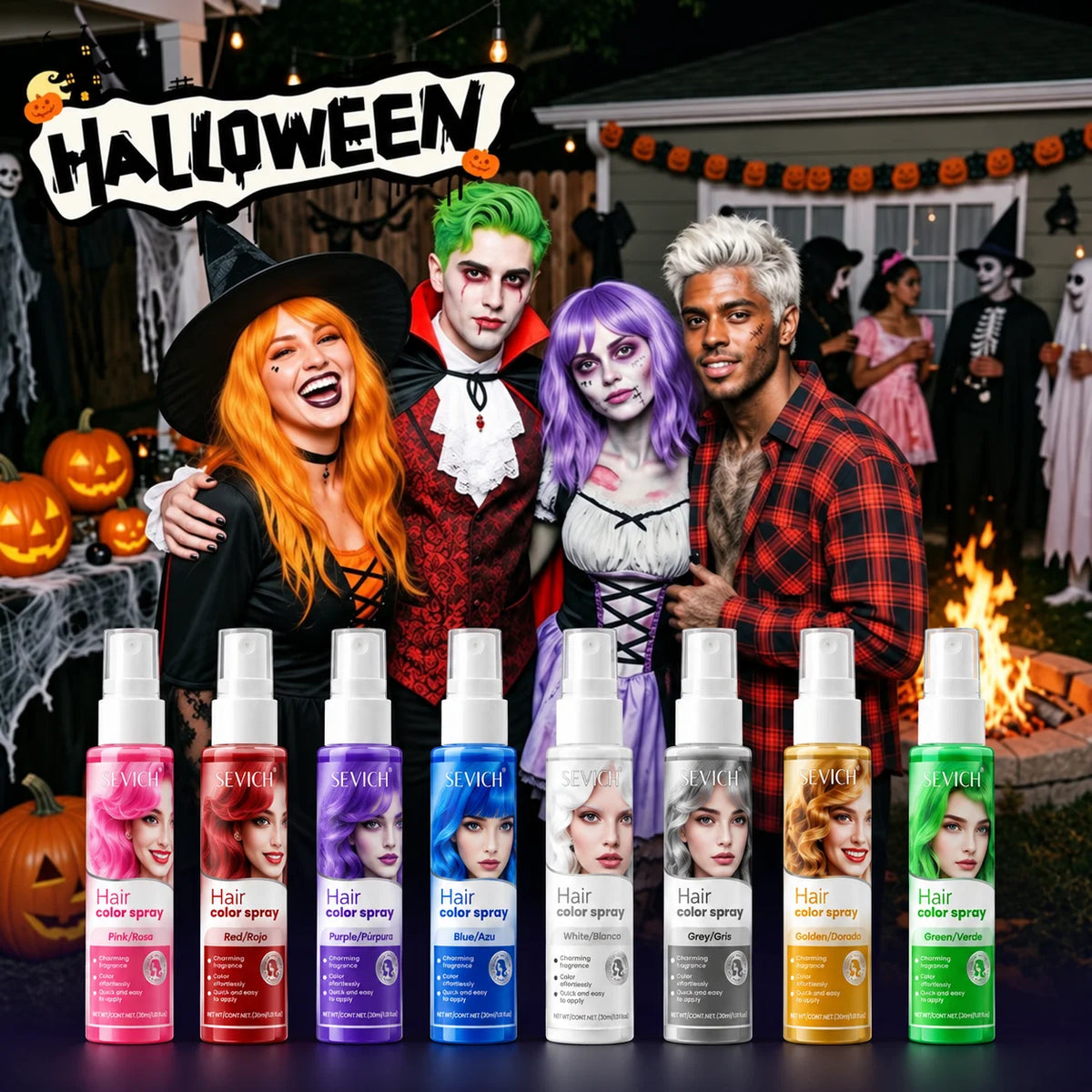 Halloween Hair Color Spray Temporary Washable