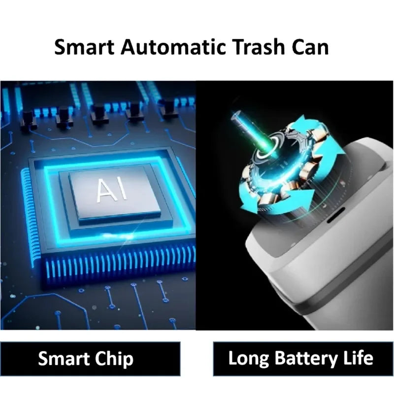 13L Smart Trash Can Automatic Sensor Dustbin Touchless Trash Can Electric Waste Bin for Home Kitchen Bathroom Recycling Trash