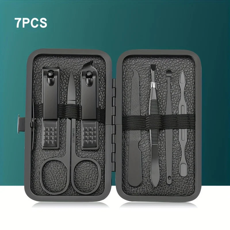 7/10/12/18/20/24PCS Set Professional Fingernail Toenail Set Stainless Steel