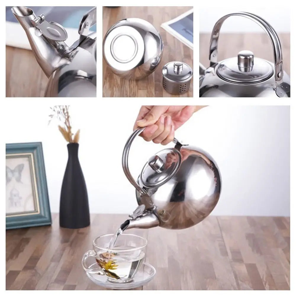 Stainless Steel Water Kettles Teapot with Infuser Filter Coffee Kettle Cookware Tea Coffee Tools