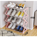 4Layer X-Type Shoe Rack Multi Layered Space Saving