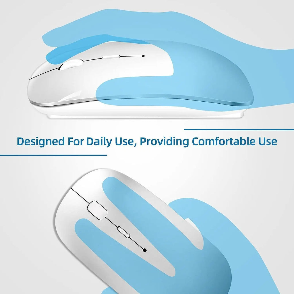 Slim Wireless Mouse 2.4GHz Optical Mice 1600DPI Gamer Office Quiet Mouse