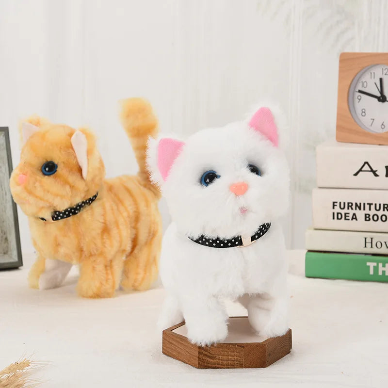 New Walking Kitty Plush Toy Electric Interactive