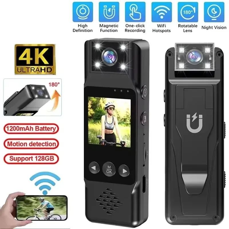 Sports Camera Portable Wifi Magnetic Back with Night Vision DVR