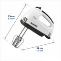 200W Electric Hand Mixer with 7 Adjustable Speeds, Stainless Steel Baking Dough Mixer