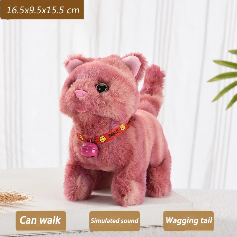 New Walking Kitty Plush Toy Electric Interactive