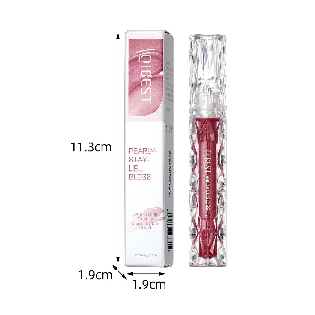 QIBEST Waterproof Diamond Shimmer Glitter Lipgloss